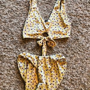High waited sunflower bikini